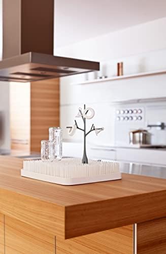 Boon Lawn Countertop Baby Bottle Drying Rack - White - Bottle Rack and Organizer - Baby Feeding Essentials - 13.5 x 11 x 2.5 - 1 Count