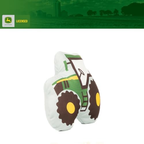 Franco Bedding Super Soft Plush Decorative Throw Cuddle Pillow, John Deere Trailer Tractor