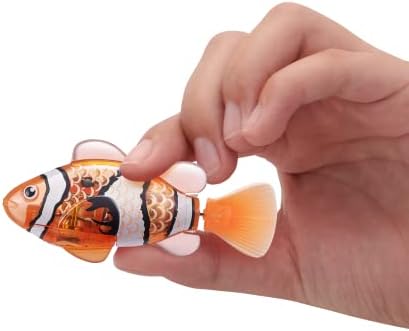 Robo Alive Robo Fish Robotic Swimming Fish (Teal + Orange) by ZURU Water Activated, Changes Color, Comes with Batteries, Amazon Exclusive (2 Pack) Series 3