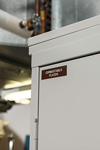 Brady Authentic (M21-500-595-BR) All-Weather Vinyl Label for Indoor/Outdoor ID, Lab and Equipment Labeling, White on Brown- ForM210, M210-LAB, M211, BMP21-PLUS and BMP21-LAB Printers, .5" W, 21' L