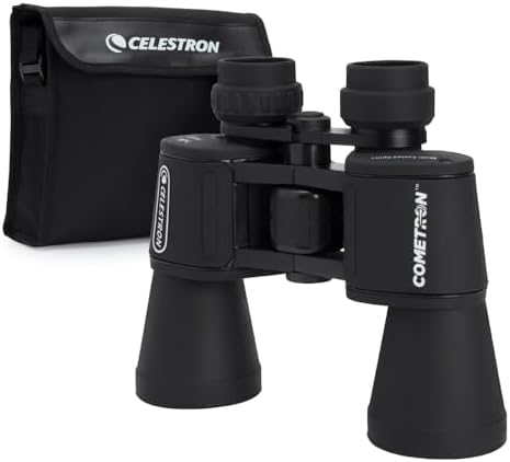 Celestron - Cometron 7x50 Astronomy Binoculars – Entry-Level for Stargazing and Comet Watching – Large 50mm Objective Lenses – Wide 6.6° Field of View – Multi-Coated Optics