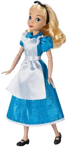 Disney Store Dolls & Games Princess Classic Doll (Alice), 11 Inches, Includes Brush with Molded Details, Fully Posable Toy in Classic Outfit Princess Toys