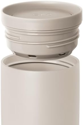 Simple Modern Travel Coffee Mug Tumbler with 360° Lid | Ceramic-Lined Insulated Stainless Steel Cold Brew Iced Coffee Cup Thermos | Gift for Women Men Her Him | Voyager Signature | 16oz | Almond Birch