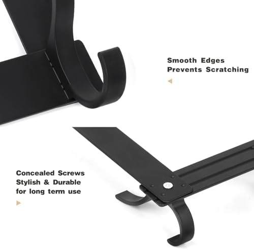 Over The Door Hooks, Door Hanger Hooks for Hanging, Over The Doors Towel Racks for Bathroom with 10 Coat Hook, Coat Rack Bathroom Accessories(2 Pack, Black)