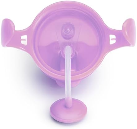 Munchkin Any Angle Sippy Cups for Toddlers, Spill Proof Weighted Straw Cup with Transition Handles for Babies 6 Months and Up, 4 Pack, Blue/Green/Pink/Purple
