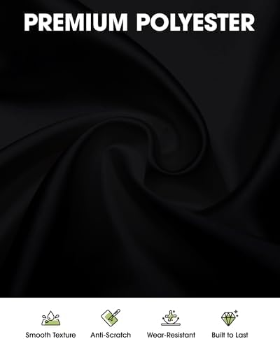 Pureegg Rectangle Table Cloth 60" x 102" – Durable Polyester Tablecloth Offers Reusable & Washable Protection, Ideal for Outdoor Party, Picnic, Wedding, Banquet and Birthday, 4 Pack, Black