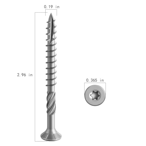 #10 * 3" 304 Stainless Steel Deck Screws, (1130pcs) 15 lbs.Exterior Wood Screws, Rust Resistant epoxy Coated, Bronze, T25 Star Bit