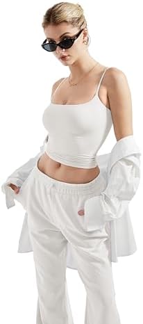 SUUKSESS Women Sexy Square Neck Tank Top Summer Y2K Going Out Basic Cami Shirt