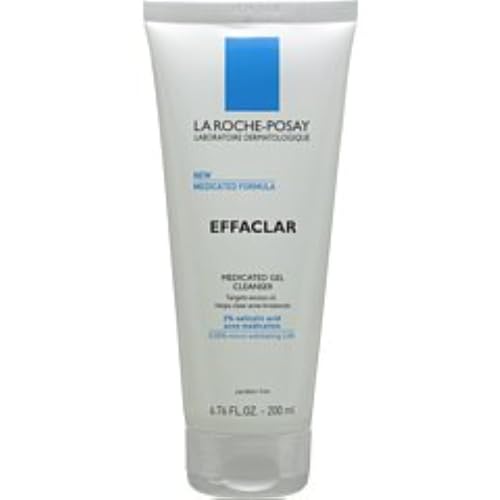 La Roche-Posay Effaclar Medicated Gel Cleanser, 2% Salicylic Acid Cleanser + LHA + Glycerin, Dermatologist Tested Foaming Acne Face Wash, Clear & Prevent Acne Breakouts, Oil Free, Targets Excess Oil