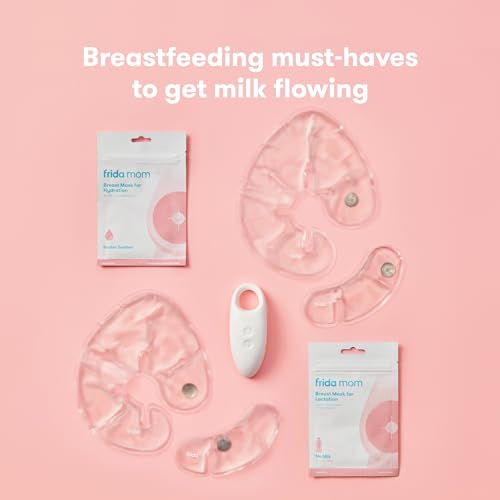 Frida Mom Nipple Cream and Saline Spray Set, Breastfeeding Essentials for New Moms, Cracked Nipple Saline Spray and No-Mess Cream, 2pc Set