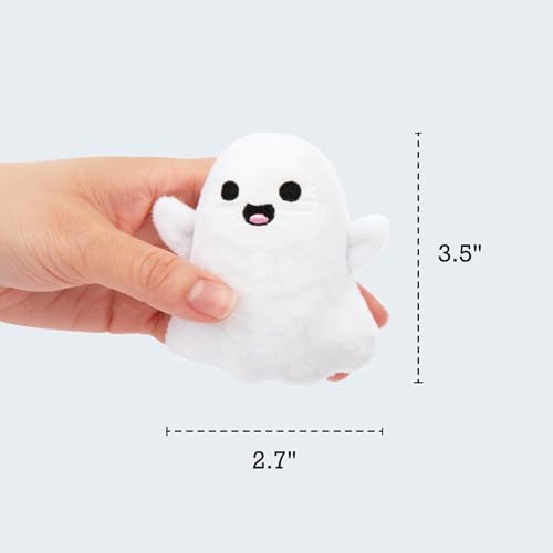 WHAT DO YOU MEME? Emotional Support Ghosts by Relatable, Cuddly Stuffed Animals, Plushies, and Cute Stuff, Great Gift Ideas for Loved Ones of All Ages, Includes 5 Plushies with Carrying Basket
