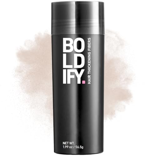 BOLDIFY Hair Fibers (56.5g) - Fill In Thinning and Fine Hair for an Instantly Fuller, Thicker Look - 14 Shades for Women & Men - Light Blonde