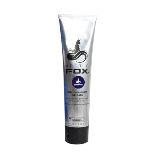 Arctic Fox Semi-Permanent Hair Color Dye, Vegan & Cruelty-Free, Ammonia-Free, Peroxide-Free, Conditioning, Midnight Blue, Sorceress, For All Hair Types, 5.6 Fl Oz (Pack of 2)
