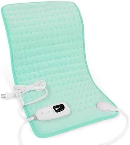 Heating Pad-Electric Heating Pads for Back,Neck,Abdomen,Moist Heated Pad for Shoulder,Knee,Hot Pad for Arms and Legs,Dry&Moist Heat & Auto Shut Off(Babygreen, 12''×24')