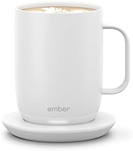 Ember Temperature Control Smart Mug 2, 14 Oz, App-Controlled Heated Coffee Mug with 80 Min Battery Life and Improved Design, White (Renewed)