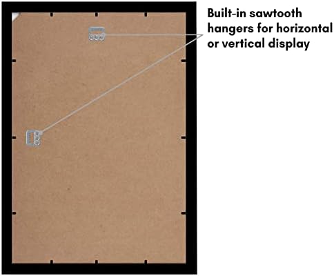 Americanflat 12x18 Poster Frame with Shatter-Resistant Glass - Signature Collection - Gallery-Style Frames Made of Engineered Wood - Photo Frame for Wall Display - Black