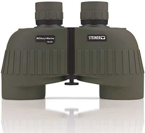 Steiner Military-Marine Series Binoculars, Lightweight Tactical Precision Optics for Any Situation, Waterproof, Green, 10x50