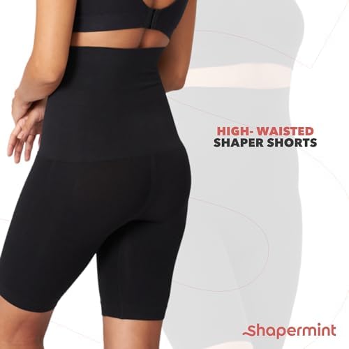 SHAPERMINT Shapewear for Women - High-Waisted Shapewear Tummy Control Shorts, Faja Body Shaper, Underwear for Women
