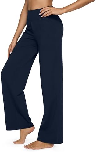 G4Free Yoga Pants Women Wide Leg Pants with Pockets High Waist Stretch Dress Casual Sweatpants Petite/Regular/Tall