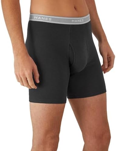 Hanes Men's Boxer Briefs, Cool Dri Moisture-Wicking Underwear, Cotton No-Ride-up for Men, Multi-Packs