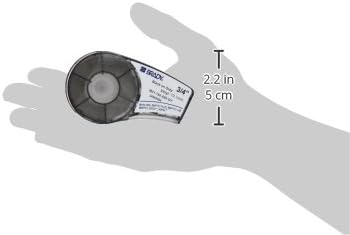 Brady Authentic (M21-750-595-GY) All-Weather Vinyl Label for Indoor/Outdoor ID, Lab and Equipment Labeling, Black on Gray- For M210, M210-LAB, M211, BMP21-PLUS and BMP21-LAB Printers, .75" W, 21' L