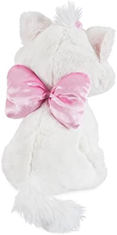 DISNEY STORE Official Marie Medium Soft Toy for Kids, Cuddly Character with Fuzzy Texture and Embroidered Details, Pink Bow, Disney Plushy Suitable for All Ages.