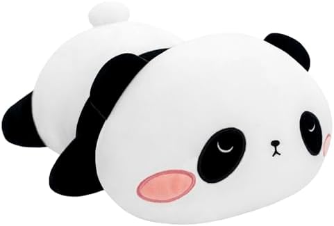 SQEQE Weighted Panda Plush, Weighted Panda Stuffed Animal, Cute Plushies Soft Bear Pillow Toy Gift for Kids Adults 9.8 Inch, 0.8 Lbs