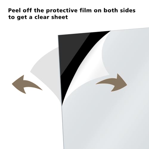 Egofine 11" x 14" Black Plexiglass Sheets 20 Pack 0.04 Inch Cast Acrylic Sheet Thick for DIY Craft Projects, Painting, Photography, Sign, Display Stand, Home Decor, Easy to Cut