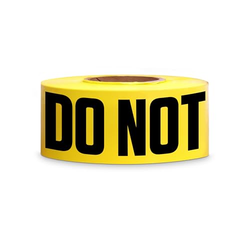 ATERET Premium Caution Do Not Enter Tape 2-Pack, 3 inch x 1000 feet, Hazard Safety Tape for Danger/Hazardous Area, Ideal for Halloween Decorations, Parties, Work-Sites