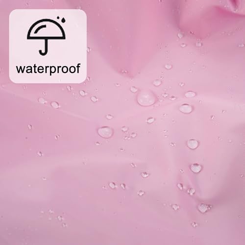 Reusable Shower Cap for Women, Large Waterproof Shower Bonnet Washable Elastic Band Bath Accessories Hair Hat for Long Hair, Braids(Black&Purple)