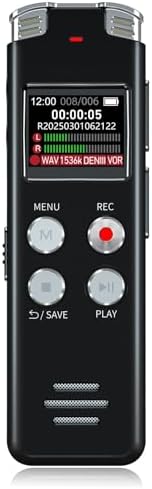 64GB Digital Voice Recorder with Playback: Voice Activated Recorders for Lectures Meetings Interviews - EVISTR Dictaphone Recording Device Tape Recorder Portable Mini, Audio Recorder with USB, MP3
