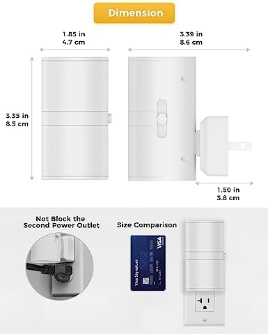 L LOHAS LED Night Light Plug in, Night Lights Plug into Wall, Light Sensor, 0-100LM, Soft White 3000K, Dimmable Night Light, Modern Nightlight for Hallway Bedroom Stairway, 2 Pack