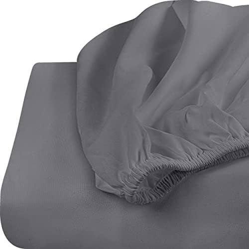 Utopia Bedding Twin XL Fitted Sheets - Bulk Pack of 2 Bottom Sheets - Soft Brushed Microfiber - Deep Pockets - Shrinkage & Fade Resistant - Easy Care (Twin XL, Grey)