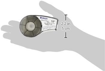 Brady Authentic (M21-500-595-BR) All-Weather Vinyl Label for Indoor/Outdoor ID, Lab and Equipment Labeling, White on Brown- ForM210, M210-LAB, M211, BMP21-PLUS and BMP21-LAB Printers, .5" W, 21' L