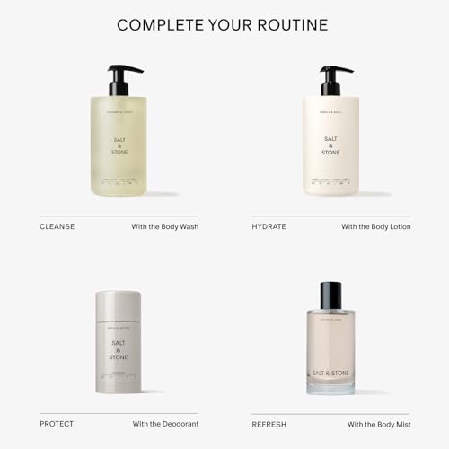 SALT & STONE Aluminum Free Deodorant | Extra Strength 48 Hour Protection for Women & Men | Made with Seaweed Extracts, Shea Butter & Prebiotics (Trio Set)