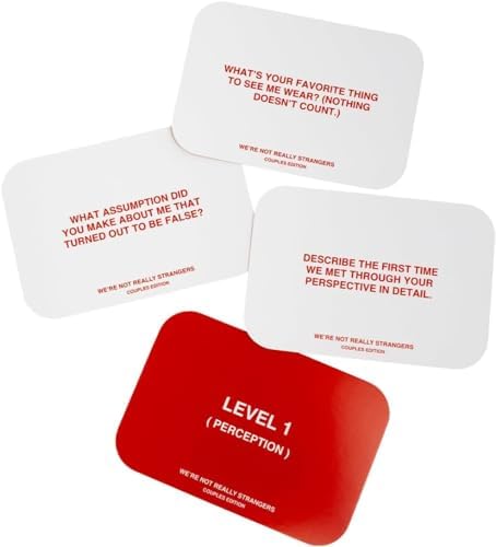 WE'RE NOT REALLY STRANGERS Couples Edition Card Game - 150 Conversation Cards for Couples - 2 Player Game for Memorable Date and Game Nights, Meaningful Games for Adults and Teens, Ages 15+, 2 Players