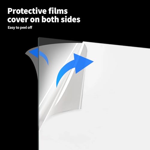 Art3d (2 Pack) 1/8" Thick Plexiglass Sheets - 36" x 48" PET Clear Acrylic Sheets for Art Design,Craft Projects, Signs, DIY in Home, Wedding, Festival,Party,Office