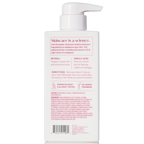 MEDIX Fragrance Free Retinol Body Lotion Crepey Skin Care Treatment | Anti Aging Body Lotion & Face Moisturizer | Firming Retinol Cream For Face Targets Loose Crepe Skin, Wrinkles, & Fine Lines, 2PC