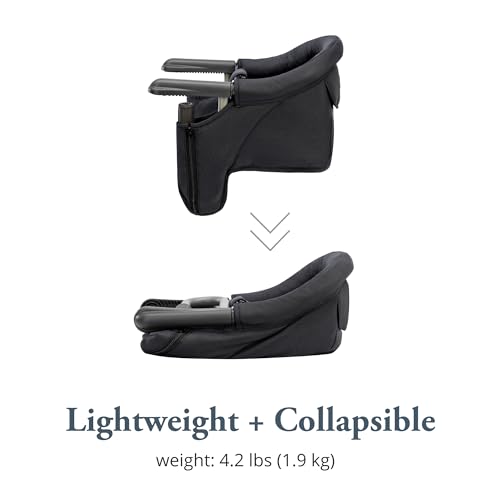 Inglesina Fast Table Chair - Black + Fast Dining Tray - Portable Baby High Chair - for Babies & Toddlers up to 37 lbs - Fits Tables 0.8'' to 3.5'' Thick - Compact & Easy to Use - Travel Bag Included