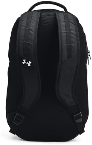Under Armour Unisex-Adult Hustle 6.0 Backpack, (002) Black/Black/White, One Size Fits Most