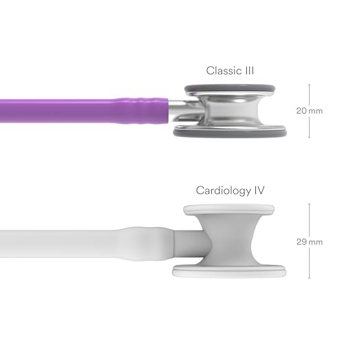 3M Littmann Classic III Monitoring Stethoscope, 5832, More Than 2X as Loud, Weighs Less, Stainless Steel Chestpiece, 27" Lavender Tube