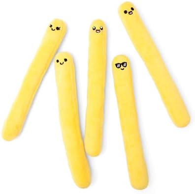 Emotional Support Fries by Relatable, Cuddly Stuffed Animals and Toys, Squishy Toys and Plushies, Great Gift Ideas for Loved Ones of All Ages, Includes 5 Plushies with Carrying Basket