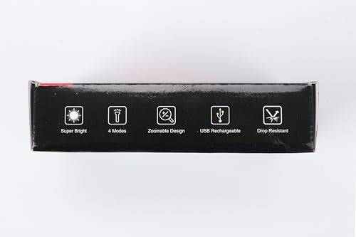 Flashlight Rechargeable 2 Packs, High Lumens Flashlight, Super Bright Small LED Flash Light- Zoomable, Adjustable Brightness, Long Lasting for Camping, Outdoors and Home Emergency