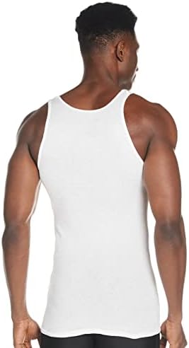 Hanes Top Undershirt Pack, 6-Pack, Moisture-Wicking Cotton Ribbed Tanks for Men
