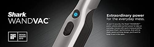 Shark WV201 WANDVAC Handheld Vacuum Lightweight at 1.4 Pounds with Powerful Suction, Charging Dock, Single Touch Empty and Detachable Dust Cup (WV201BLK Black) (Renewed)