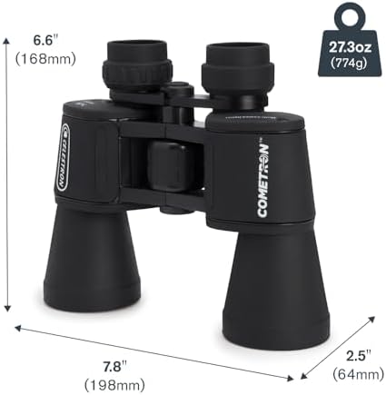 Celestron - Cometron 7x50 Astronomy Binoculars – Entry-Level for Stargazing and Comet Watching – Large 50mm Objective Lenses – Wide 6.6° Field of View – Multi-Coated Optics