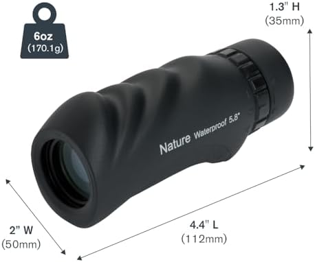 Celestron – Nature 10x25 Monocular – Ideal for Hiking and Wildlife Viewing – Multi-Coated Optics – 25mm Objective Lens – BaK-4 Prism –Twist-Up Eyecup – Waterproof & Fogproof