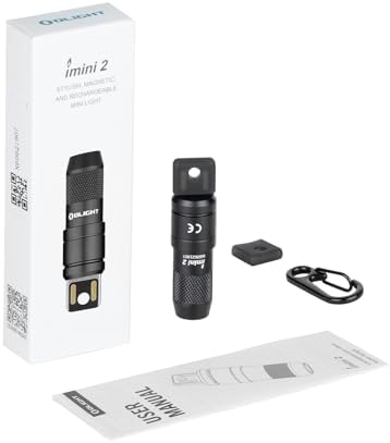 OLIGHT IMINI 2 EDC Rechargeable Keychain Flashlight, 50 Lumens Compact and Portable Mini LED Keyring Lights with Built-in Battery Ideal for Everyday Carry and Emergencies (Black)