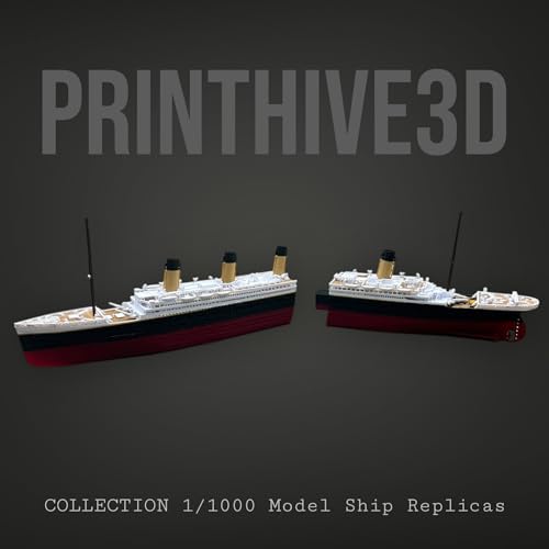 PrintHive3d Split In Half Action Titanic Toy, Break In Half RMS Titanic Toys For Kids,Titanic Toy, Titanic Ship, Colorized Titanic Cake Topper, Historically Accurate BreakableTitanic Boat, Titanic Replica