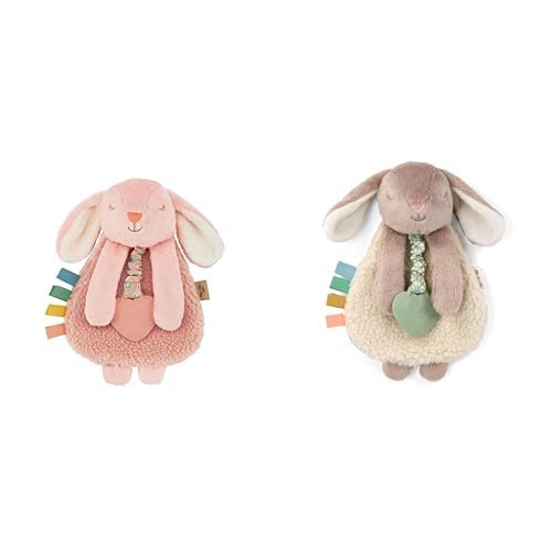Itzy Ritzy Bunny Lovey Bundle - Includes Pink Bunny Lovey & Taupe Bunny Lovey